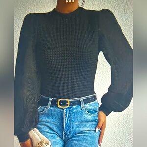 Sunflower Mesh Knit Top Size M